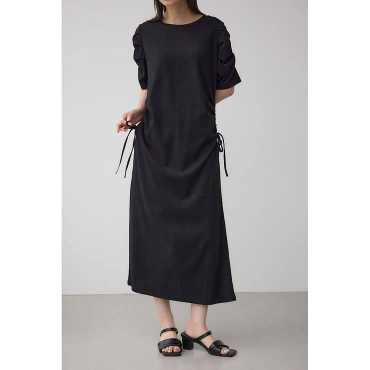 BLK | サイドシャーリングワンピース | AZUL BY MOUSSY