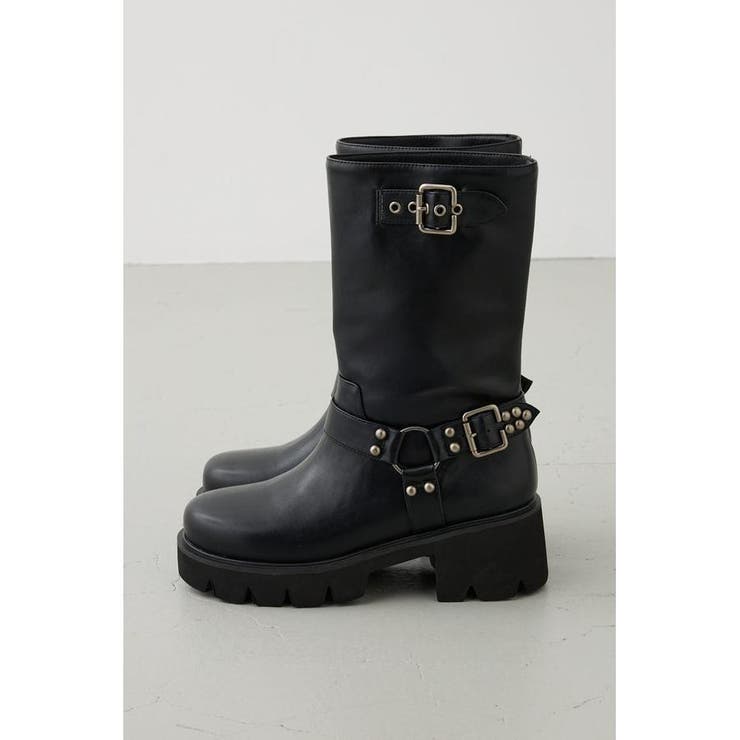 【未使用】moussy F/L ENGINEER ブーツ　ブラック ヴィンテージライクエンジニアブーツ[品番：AZLW0023794]｜AZUL BY