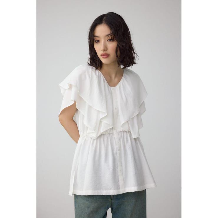 ラッフルペプラムブラウス | AZUL BY MOUSSY | 詳細画像3 