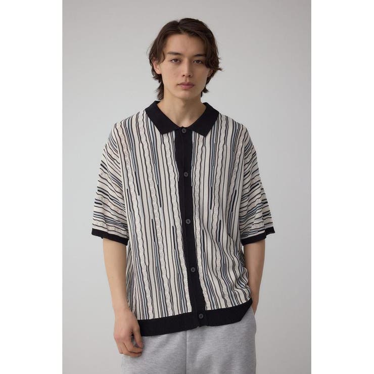 ポロ襟クージーニットトップス | AZUL BY MOUSSY | 詳細画像3 