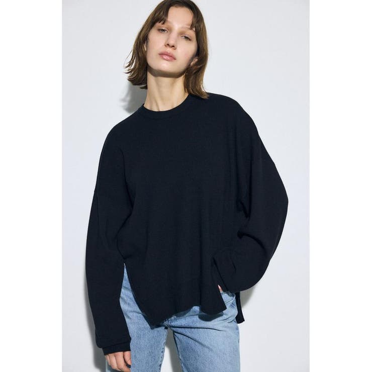 裾スリットニュアンスニットトップス | AZUL BY MOUSSY | 詳細画像2 