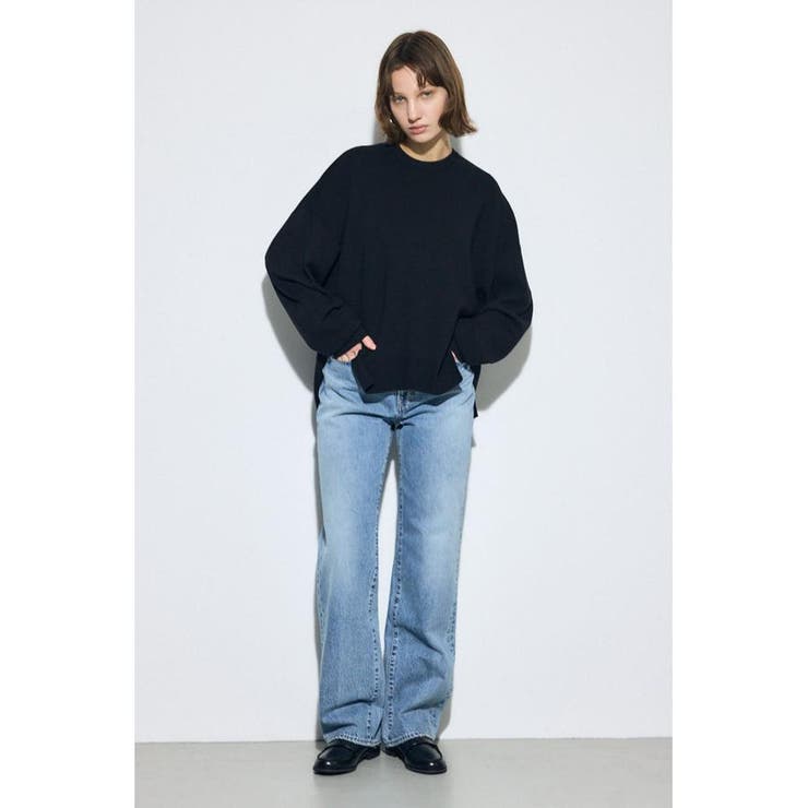 裾スリットニュアンスニットトップス | AZUL BY MOUSSY | 詳細画像5 