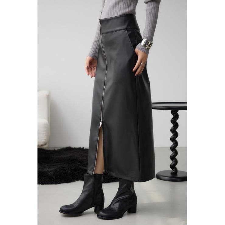 フェイクレザーZIPタイトスカート | AZUL BY MOUSSY | 詳細画像2 