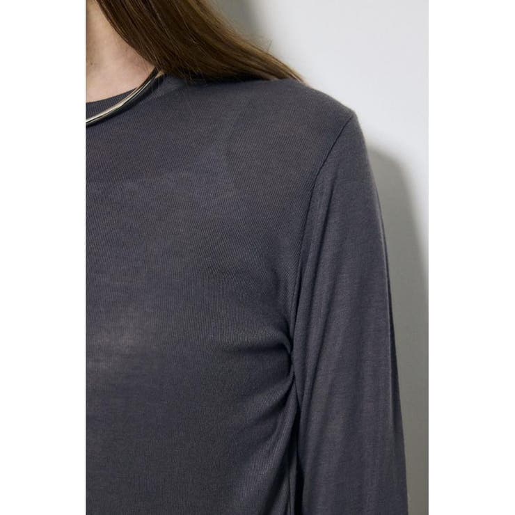 シアー素材ロングTシャツ | AZUL BY MOUSSY | 詳細画像14 