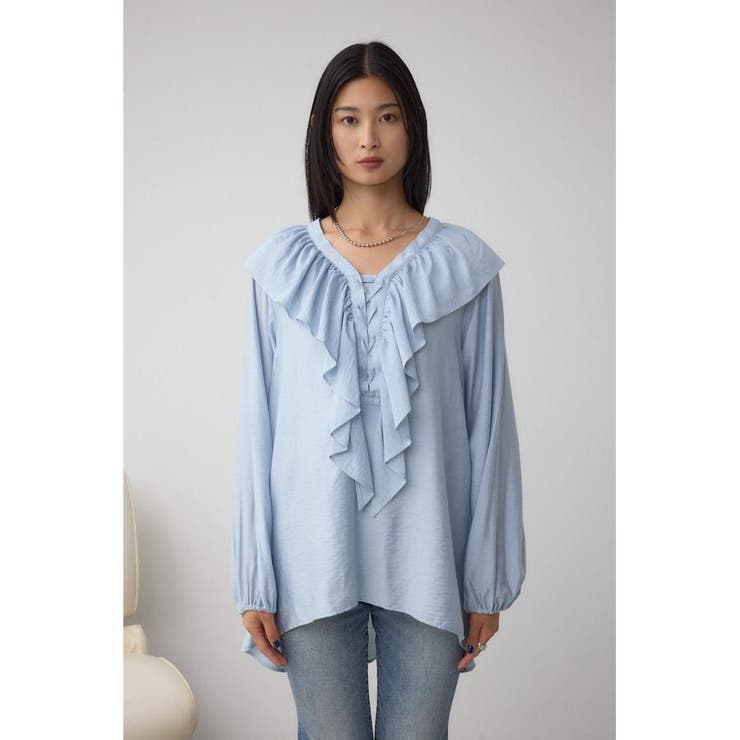 レースアップラッフルブラウス | AZUL BY MOUSSY | 詳細画像39 