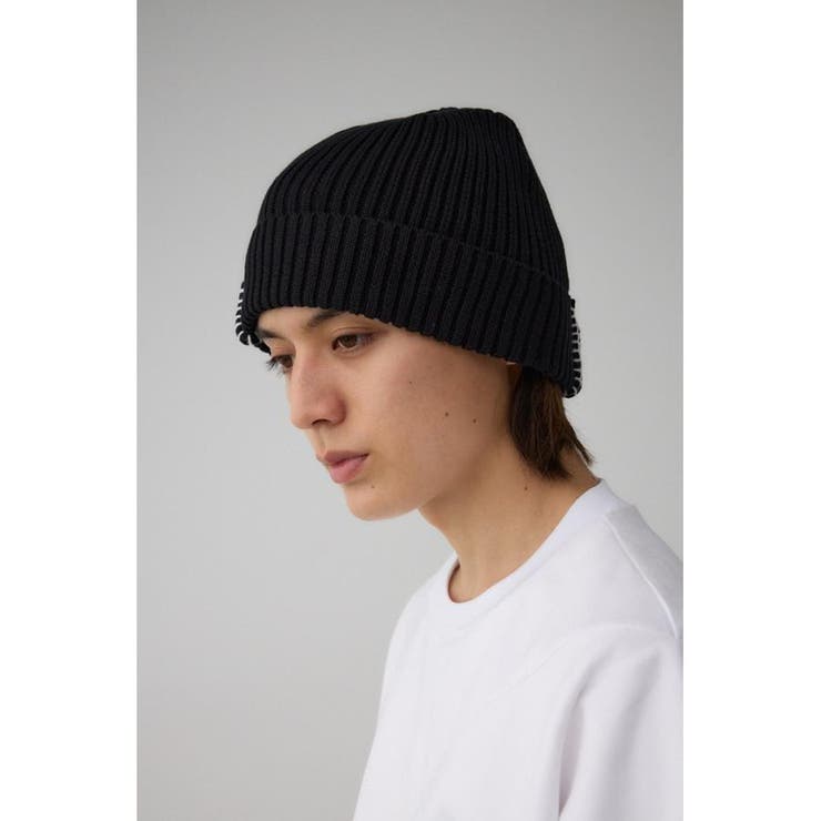 BLK | ブランケットステッチニットキャップ | AZUL BY MOUSSY