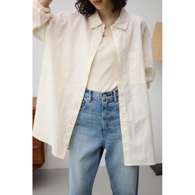 IVOY3 | コットンリネンバックデザインシャツ | AZUL BY MOUSSY