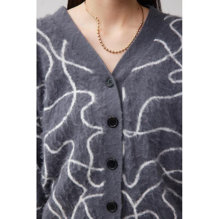 ライン柄ニットカーディガン | AZUL BY MOUSSY | 詳細画像31 