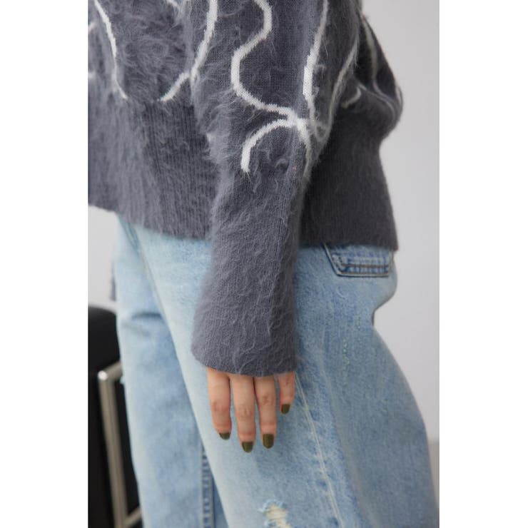 ライン柄ニットカーディガン | AZUL BY MOUSSY | 詳細画像33 