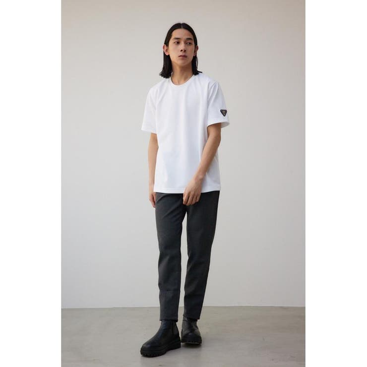 ロゴプレートポンチクルーネックTシャツ[品番：AZLW0021860