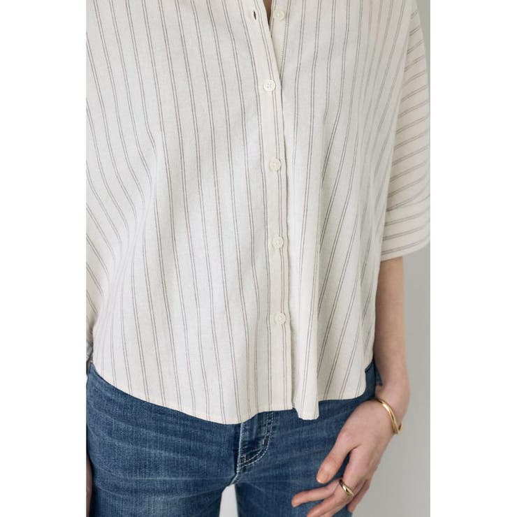フレンチリネンCOOLMAXショートドルマンシャツ | AZUL BY MOUSSY | 詳細画像24 