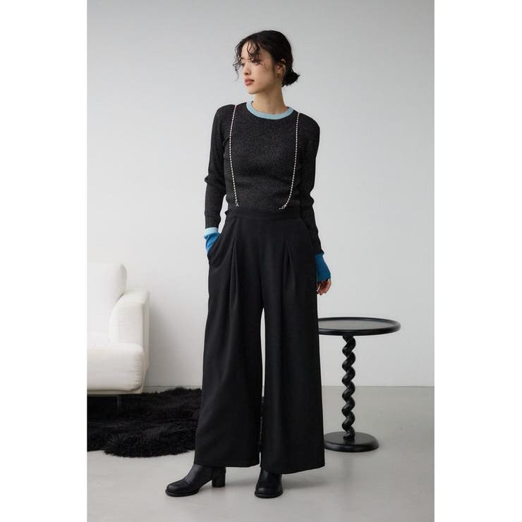 チェーンストラップワイドパンツ | AZUL BY MOUSSY | 詳細画像3 