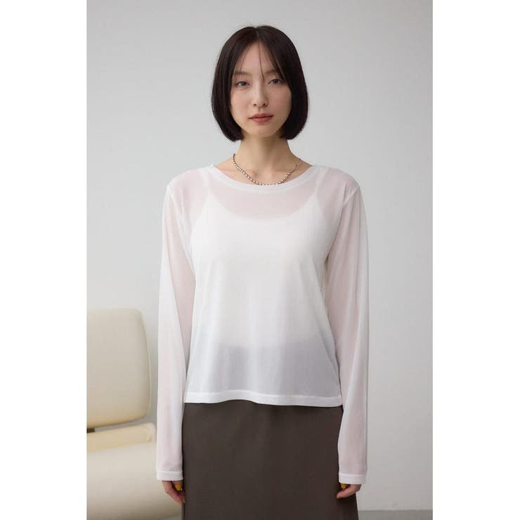 メッシュボーダーインナーセットニット | AZUL BY MOUSSY | 詳細画像24 