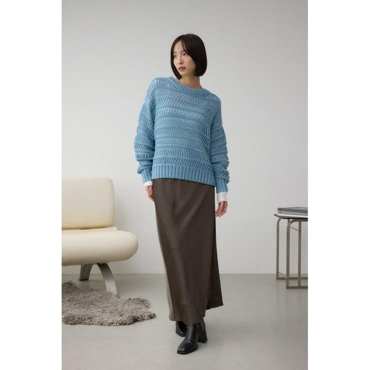 メッシュボーダーインナーセットニット | AZUL BY MOUSSY | 詳細画像16 