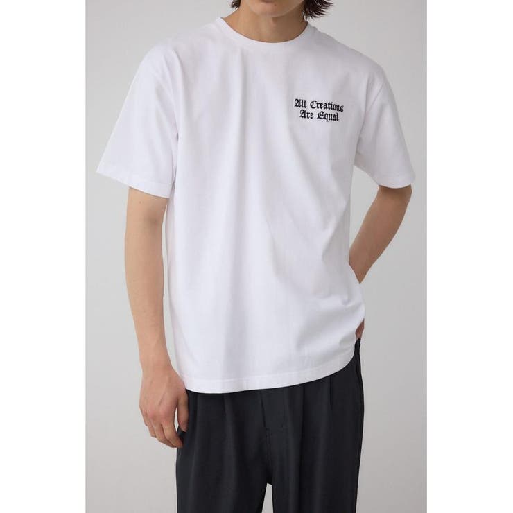 WHT | ベア天竺バック刺繍TEE | AZUL BY MOUSSY