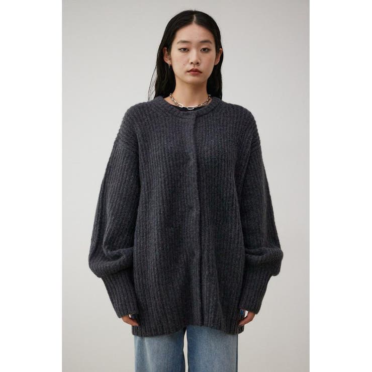 クルーネックオーバーニットカーディガン[品番：AZLW0021472]｜AZUL BY  MOUSSY（アズールバイマウジー）のレディースファッション通販｜SHOPLIST（ショップリスト）