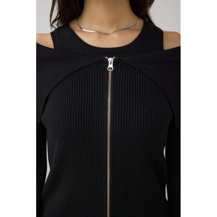 ジップアンサンブルニットワンピース | AZUL BY MOUSSY | 詳細画像9 