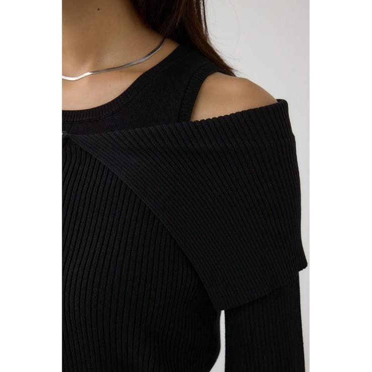 ジップアンサンブルニットワンピース | AZUL BY MOUSSY | 詳細画像10 