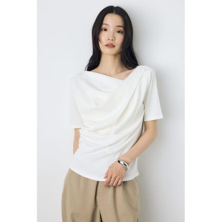 O/WHT1 | ドレープ5分袖トップス | AZUL BY MOUSSY