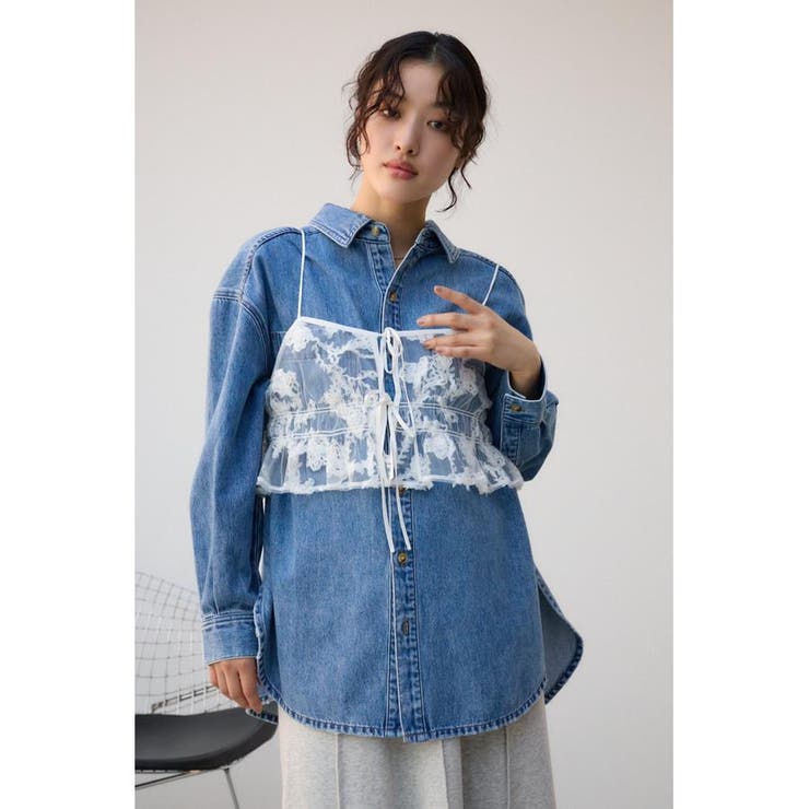 シアーレースビスチェ | AZUL BY MOUSSY | 詳細画像2 