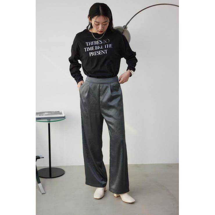 シャイニーリラックスワイドパンツ | AZUL BY MOUSSY | 詳細画像4 