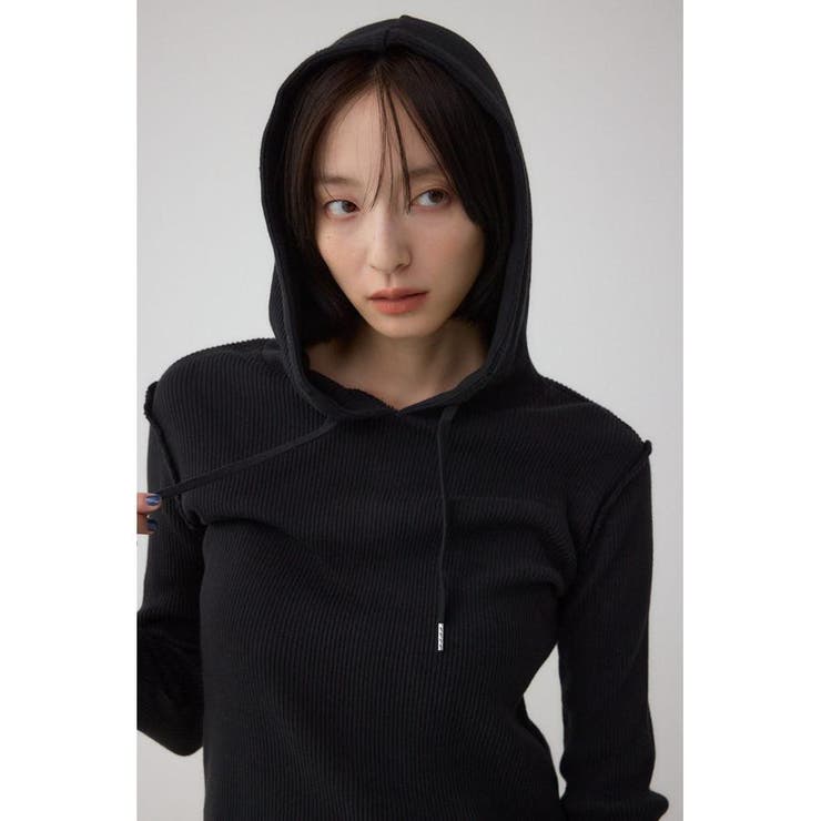 ダメージフーディーリブトップス | AZUL BY MOUSSY | 詳細画像14 