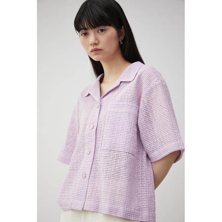 COTTON MESH HALF SLEEVE SHIRT | AZUL BY MOUSSY | 詳細画像12 