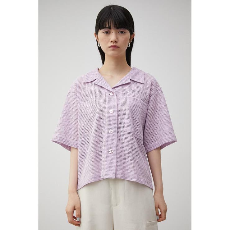 COTTON MESH HALF SLEEVE SHIRT | AZUL BY MOUSSY | 詳細画像15 