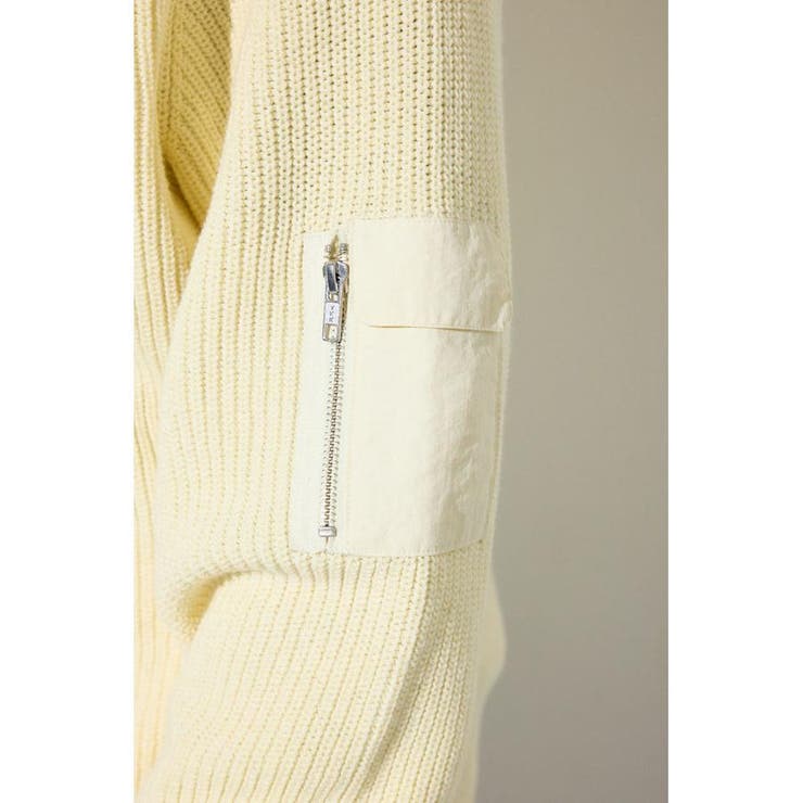 スタンドカラーWジップニット | AZUL BY MOUSSY | 詳細画像10 