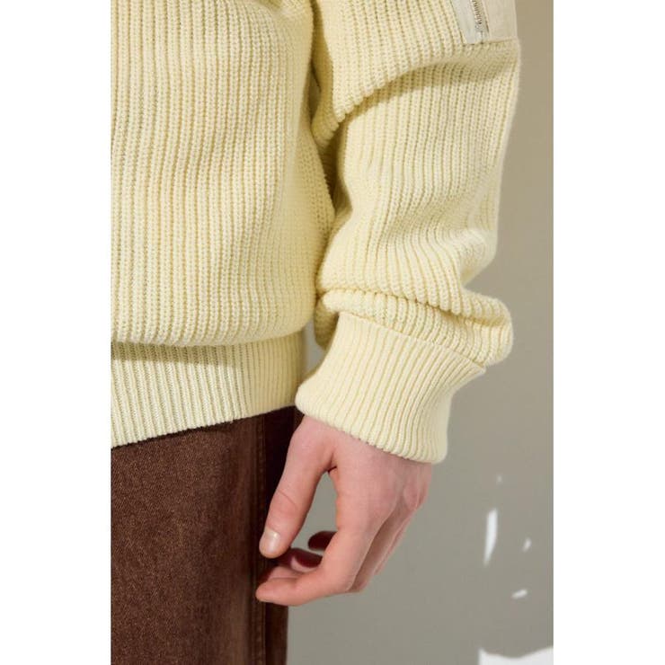 スタンドカラーWジップニット | AZUL BY MOUSSY | 詳細画像11 