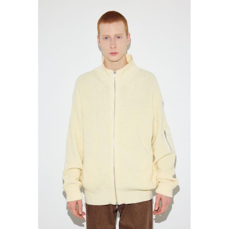 スタンドカラーWジップニット | AZUL BY MOUSSY | 詳細画像5 