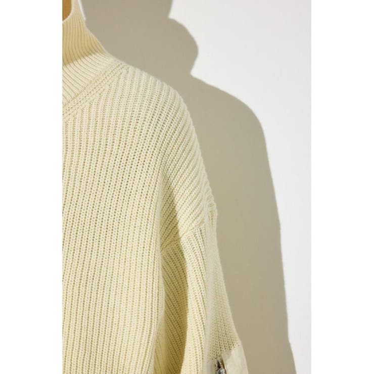 スタンドカラーWジップニット | AZUL BY MOUSSY | 詳細画像9 