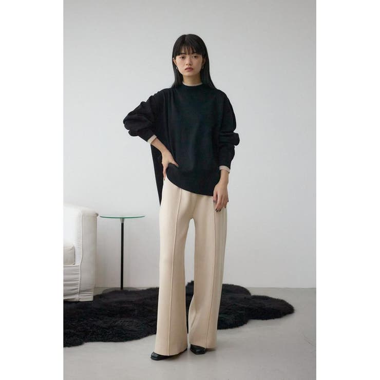 格上げ ダブルネックデザインニットトップス | AZUL BY MOUSSY | 詳細画像14 