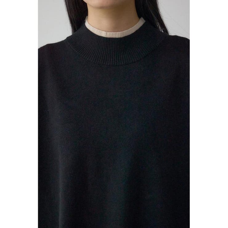 格上げ ダブルネックデザインニットトップス | AZUL BY MOUSSY | 詳細画像18 