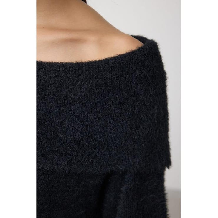 モヘヤライクオフショルダーニット | AZUL BY MOUSSY | 詳細画像21 