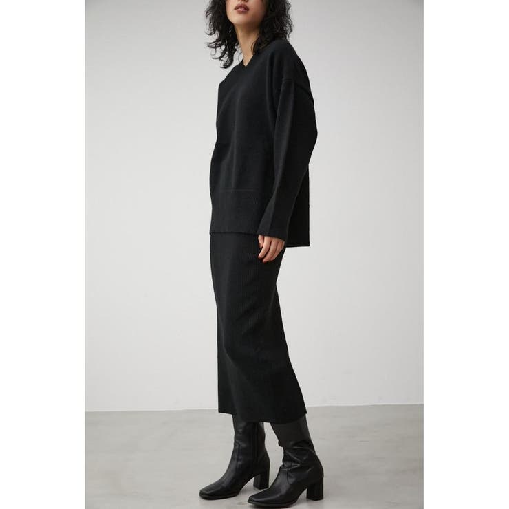 RIB KNIT TIGHT SKIRT | AZUL BY MOUSSY | 詳細画像4 