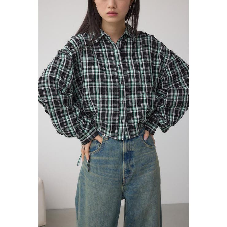 柄BLK5 | ラウンドヘムドロストシャツ | AZUL BY MOUSSY
