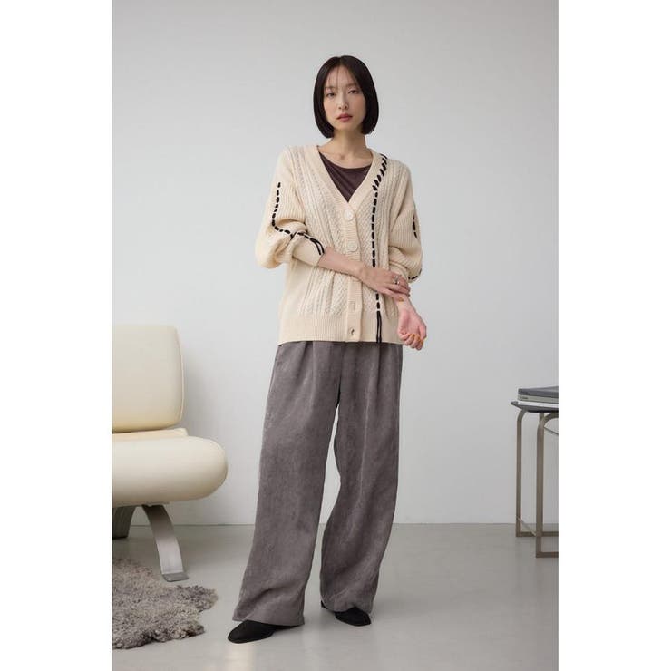 ステッチデザインカーディガン | AZUL BY MOUSSY | 詳細画像4 