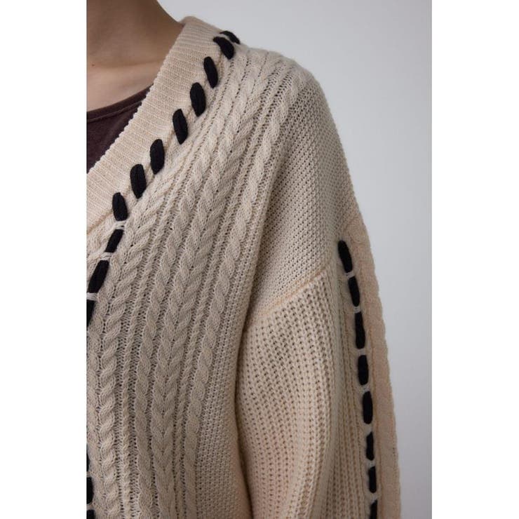 ステッチデザインカーディガン | AZUL BY MOUSSY | 詳細画像9 