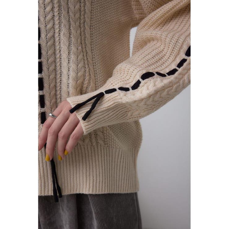 ステッチデザインカーディガン | AZUL BY MOUSSY | 詳細画像10 