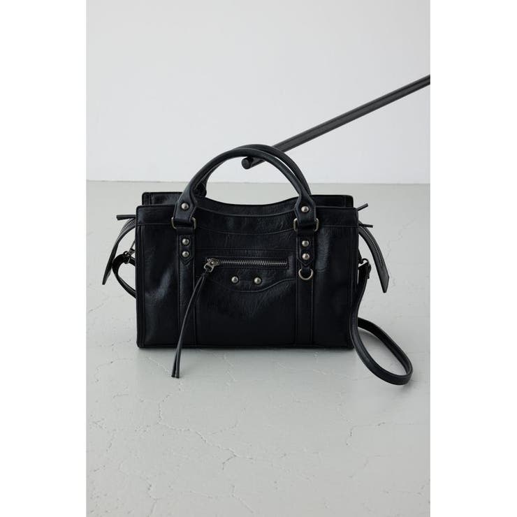 BLK | フェイクレザーハンドバッグ | AZUL BY MOUSSY