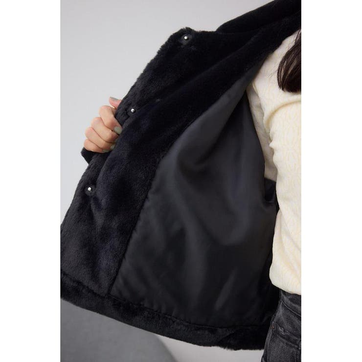 スタンド2WAYファーショートコート | AZUL BY MOUSSY | 詳細画像34 