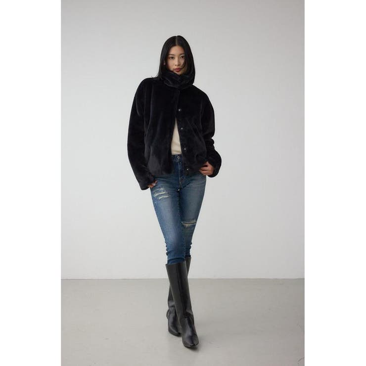 スタンド2WAYファーショートコート | AZUL BY MOUSSY | 詳細画像22 
