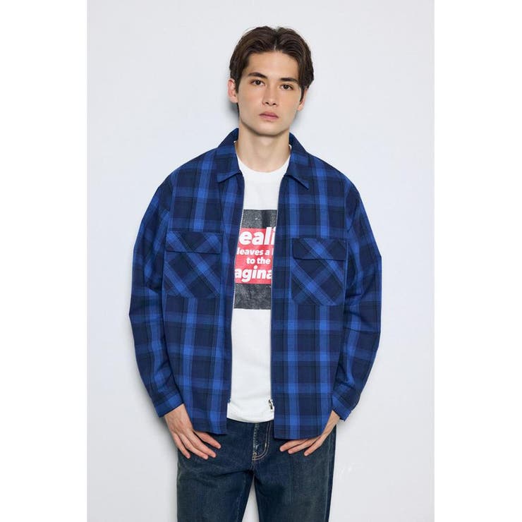 オンブレチェック長袖シャツ | AZUL BY MOUSSY | 詳細画像15 