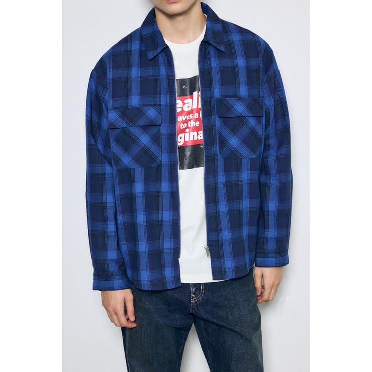 オンブレチェック長袖シャツ | AZUL BY MOUSSY | 詳細画像16 