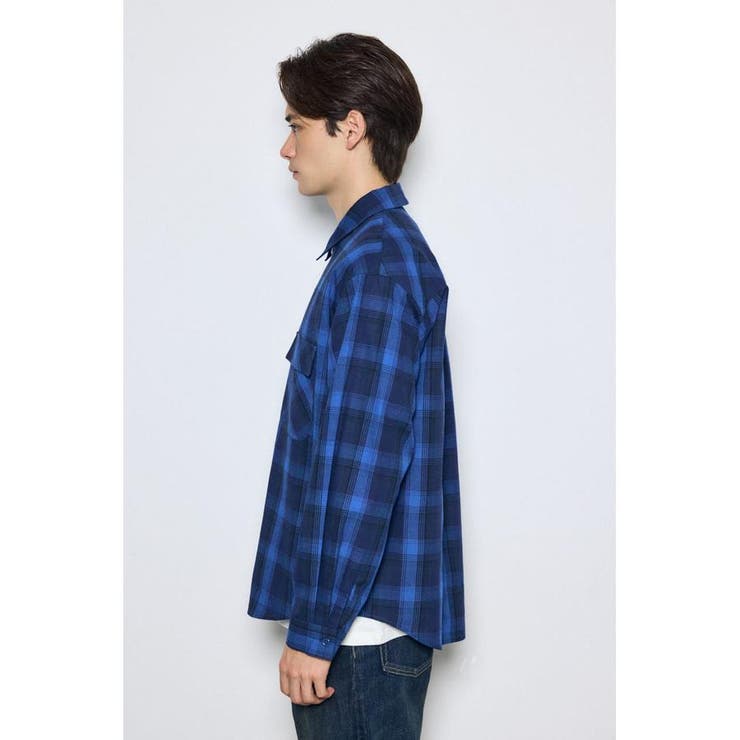 オンブレチェック長袖シャツ | AZUL BY MOUSSY | 詳細画像19 