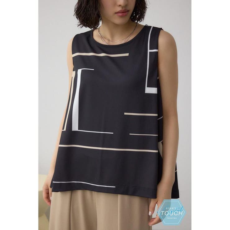 柄BLK5 | C/Tアイシーフィールスリーブレストップス | AZUL BY MOUSSY