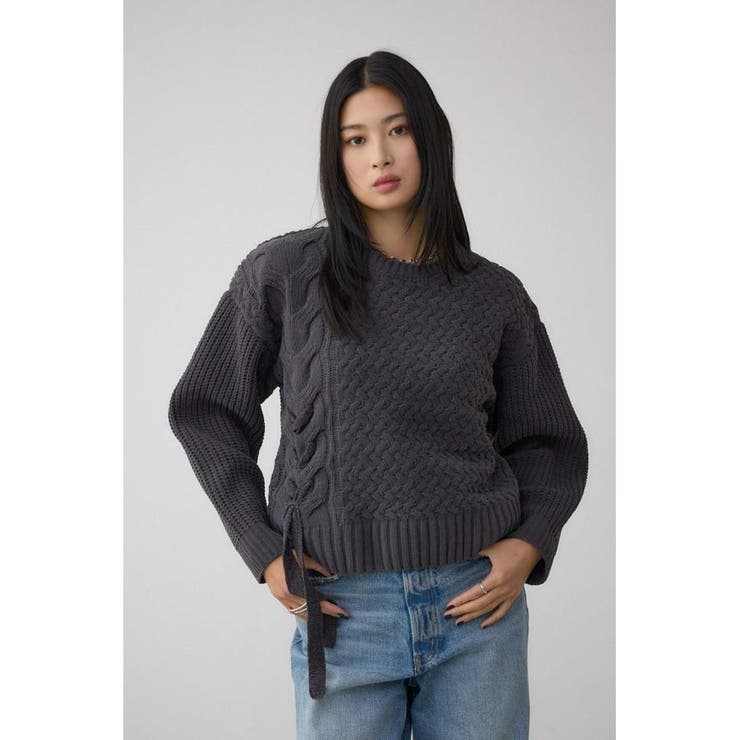 サイドレースアップケーブルニット | AZUL BY MOUSSY | 詳細画像33 