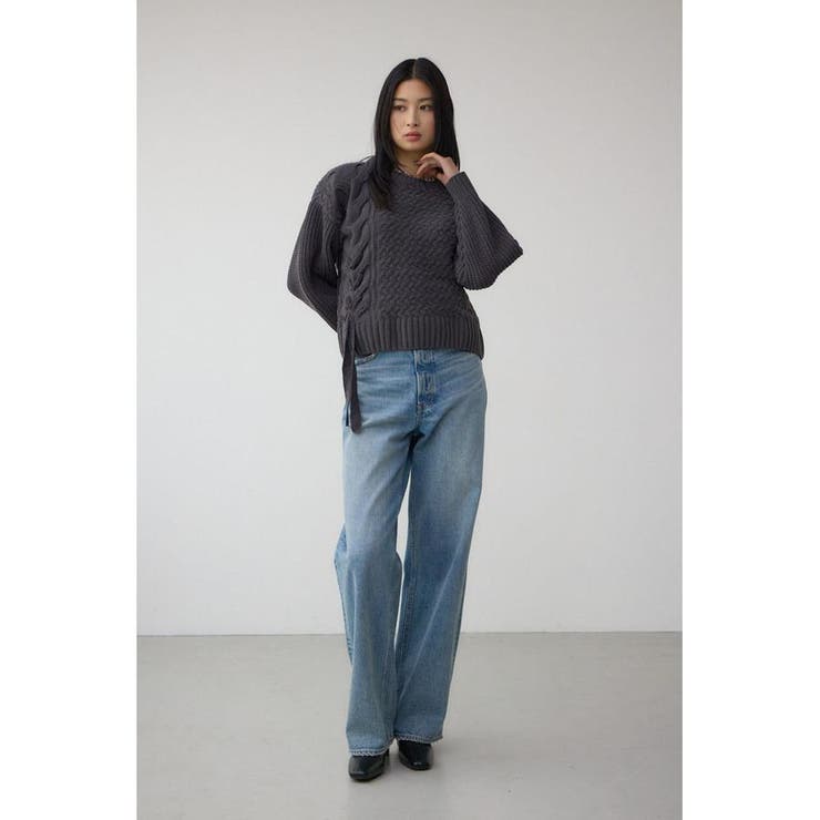 サイドレースアップケーブルニット | AZUL BY MOUSSY | 詳細画像34 