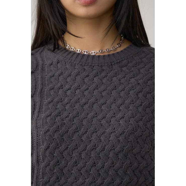 サイドレースアップケーブルニット | AZUL BY MOUSSY | 詳細画像38 